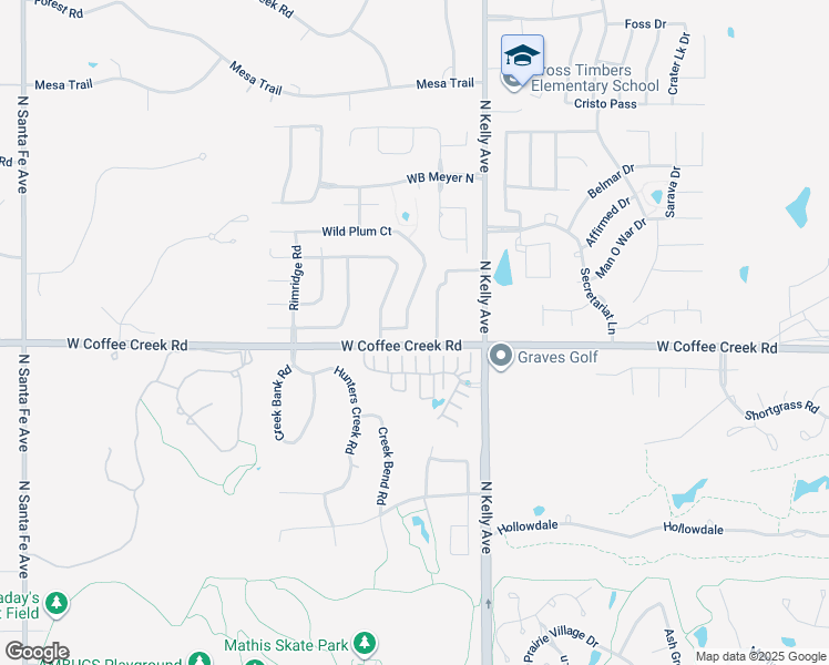 map of restaurants, bars, coffee shops, grocery stores, and more near 1100 Wild Plum Lane in Edmond