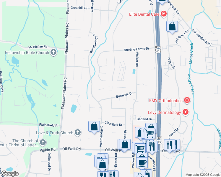 map of restaurants, bars, coffee shops, grocery stores, and more near 44 Wedgewood Cove in Jackson