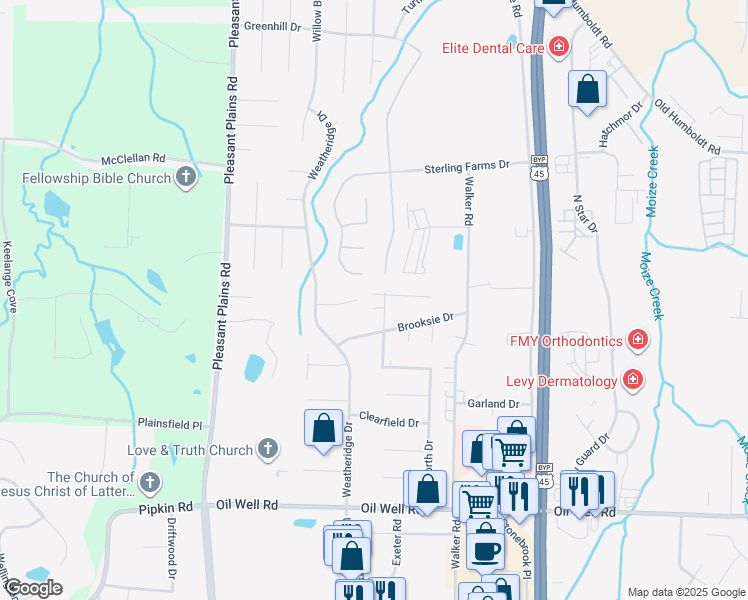 map of restaurants, bars, coffee shops, grocery stores, and more near 44 Wedgewood Cove in Jackson