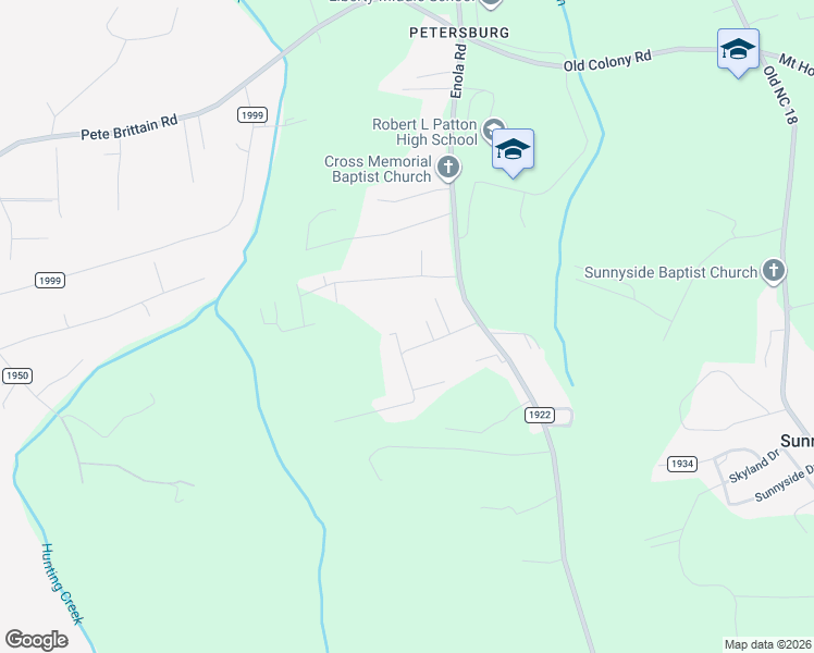 map of restaurants, bars, coffee shops, grocery stores, and more near 4075 Ford Street in Morganton