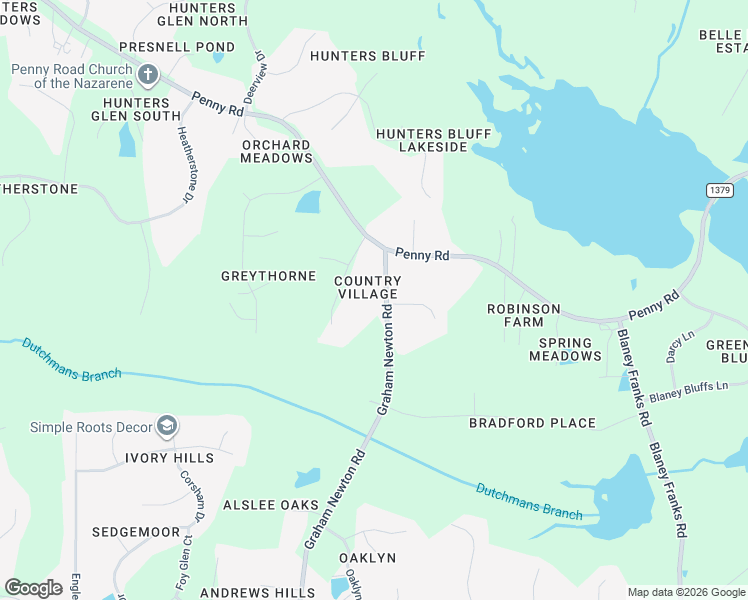 map of restaurants, bars, coffee shops, grocery stores, and more near 4012 Graham Newton Road in Raleigh