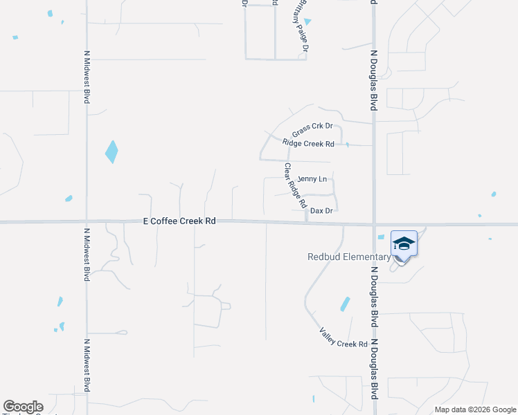 map of restaurants, bars, coffee shops, grocery stores, and more near 8008 East Coffee Creek Road in Edmond