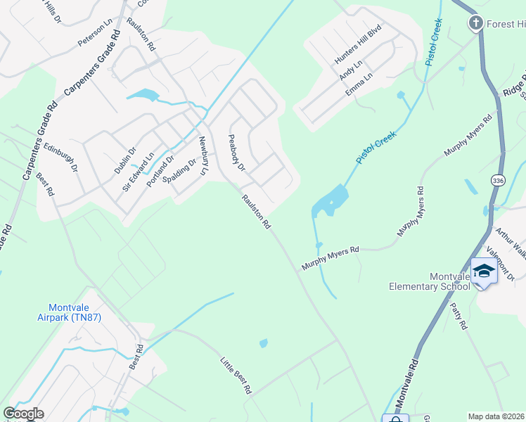 map of restaurants, bars, coffee shops, grocery stores, and more near 1522 Raulston Rd in Maryville