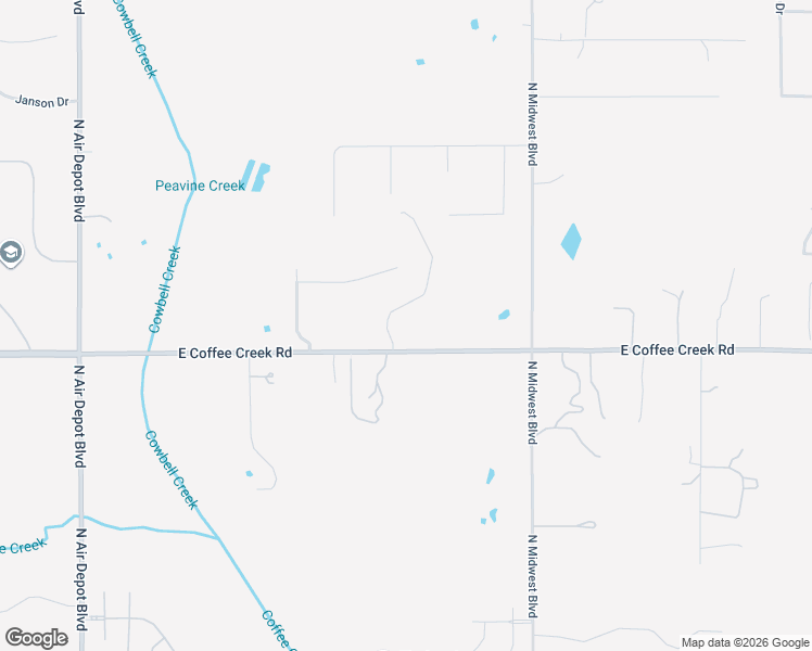 map of restaurants, bars, coffee shops, grocery stores, and more near 6732 East Coffee Creek Road in Edmond