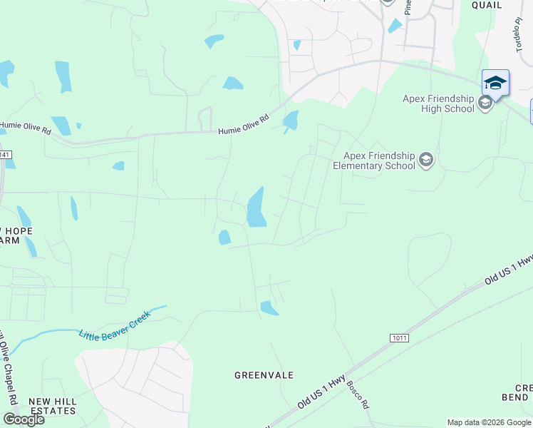 map of restaurants, bars, coffee shops, grocery stores, and more near 2915 Cut Bank Court in Apex