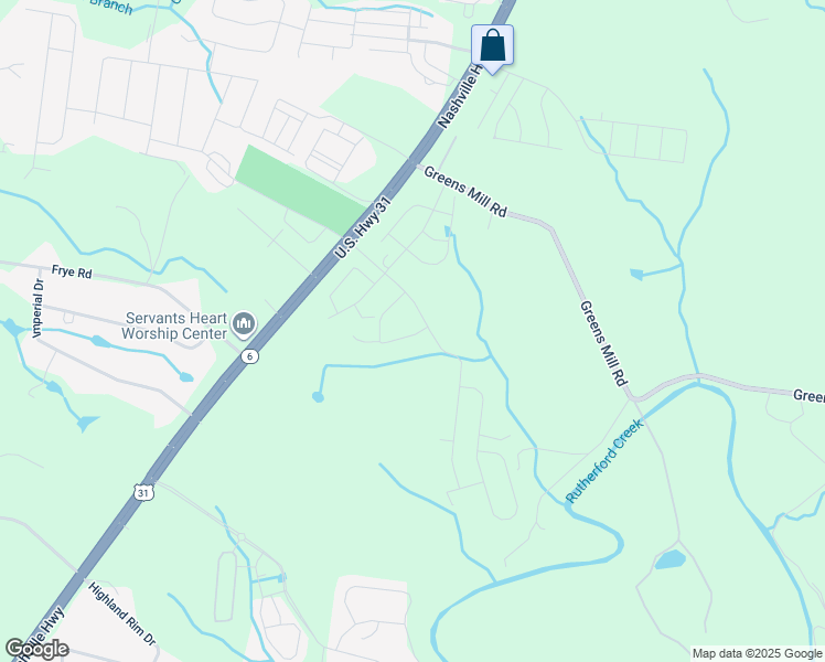 map of restaurants, bars, coffee shops, grocery stores, and more near 2372 Nashville Highway in Columbia