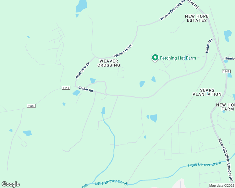 map of restaurants, bars, coffee shops, grocery stores, and more near 9420 Barker Road in New Hill