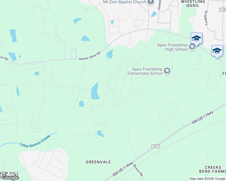 map of restaurants, bars, coffee shops, grocery stores, and more near 2408 McKenzie Ridge Lane in Apex