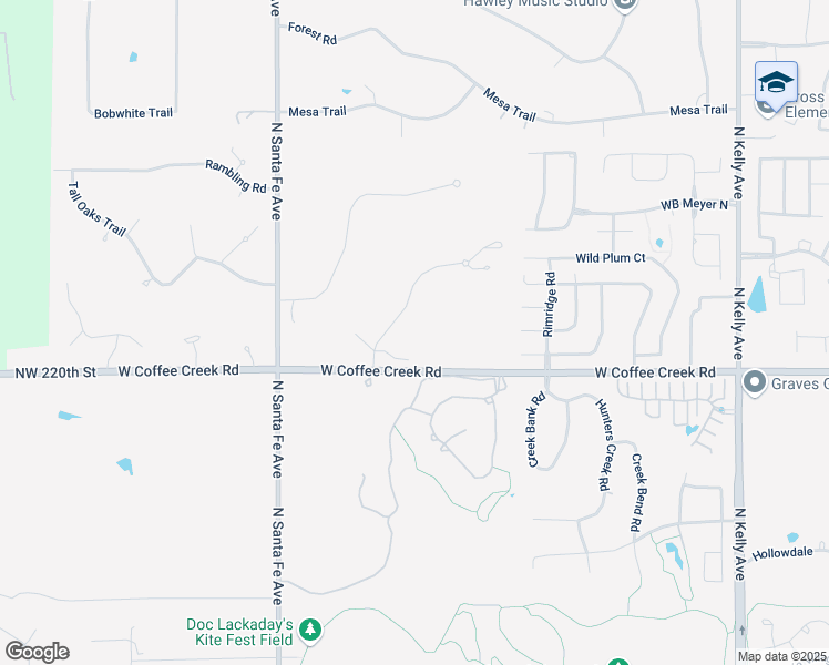 map of restaurants, bars, coffee shops, grocery stores, and more near 4300 Rock Canyon Road in Edmond