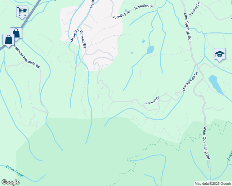 map of restaurants, bars, coffee shops, grocery stores, and more near 3508 Mountain Glenn Way in Sevierville