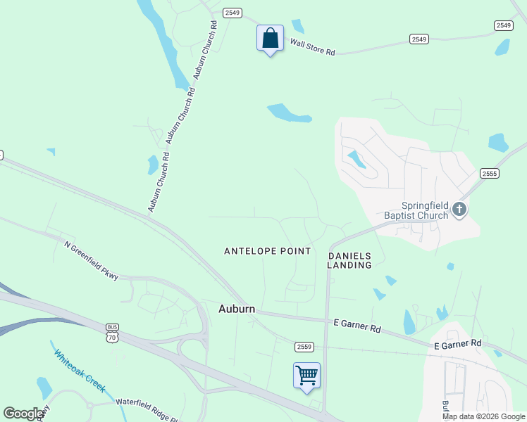 map of restaurants, bars, coffee shops, grocery stores, and more near 4516 Auburn Knightdale Road in Raleigh