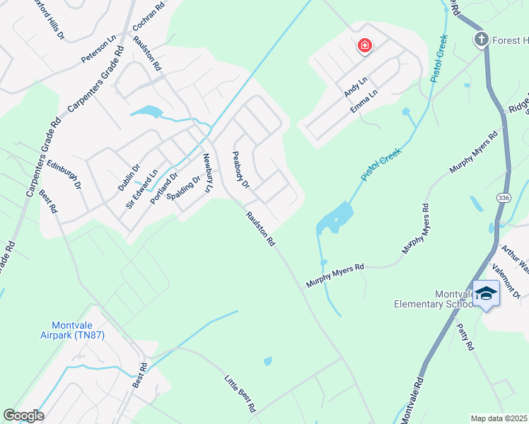map of restaurants, bars, coffee shops, grocery stores, and more near 1506 Peabody Drive in Maryville