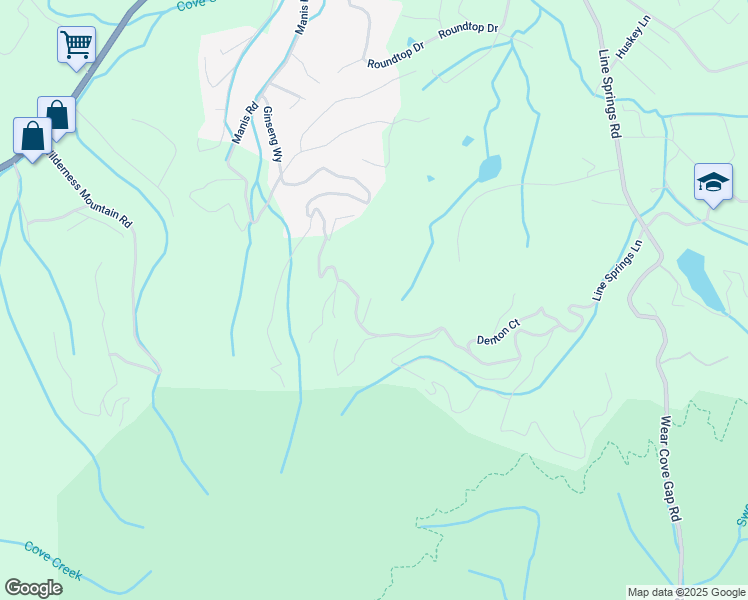 map of restaurants, bars, coffee shops, grocery stores, and more near 3508 Mountain Glenn Way in Sevierville