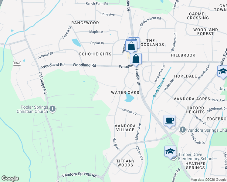 map of restaurants, bars, coffee shops, grocery stores, and more near 6024 Colonial Drive in Raleigh