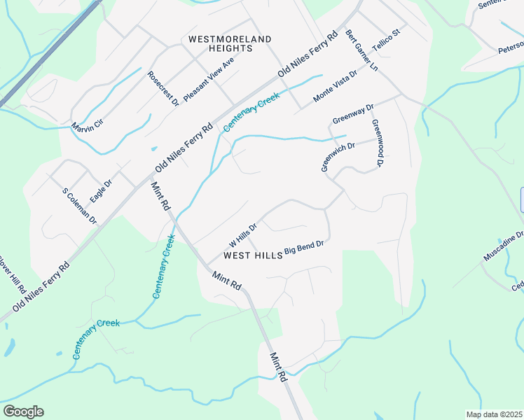 map of restaurants, bars, coffee shops, grocery stores, and more near 2943 West Hills Drive in Maryville