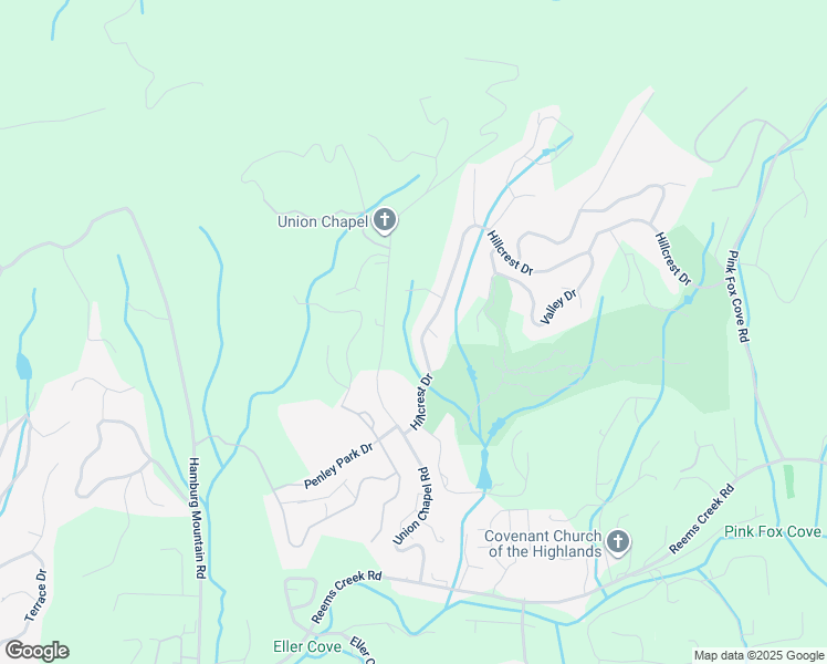 map of restaurants, bars, coffee shops, grocery stores, and more near 95 Hillcrest Dr in Weaverville