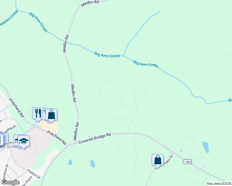 map of restaurants, bars, coffee shops, grocery stores, and more near 230 Bridgeport Circle in Clayton