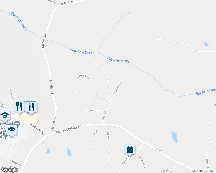 map of restaurants, bars, coffee shops, grocery stores, and more near 492 Millstone Drive in Clayton