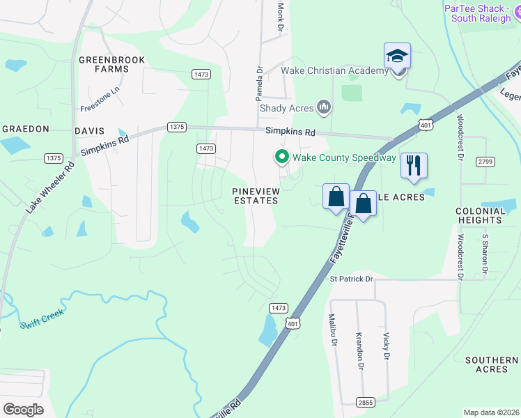 map of restaurants, bars, coffee shops, grocery stores, and more near 6025 Briarwood Drive in Raleigh