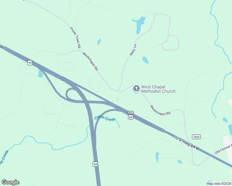 map of restaurants, bars, coffee shops, grocery stores, and more near 1921 Westchapel Road in Asheboro