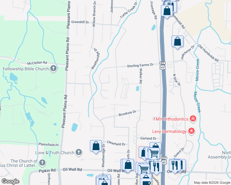 map of restaurants, bars, coffee shops, grocery stores, and more near 80 Copper Ridge Cove in Jackson