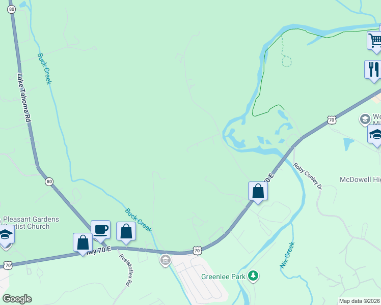 map of restaurants, bars, coffee shops, grocery stores, and more near 181 Hawkins Road in Marion