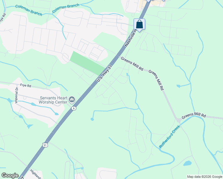 map of restaurants, bars, coffee shops, grocery stores, and more near 2372 Nashville Highway in Columbia