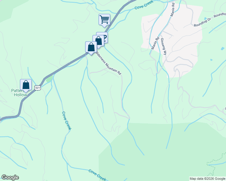 map of restaurants, bars, coffee shops, grocery stores, and more near 3219 Grouse Ridge Lane in Sevierville
