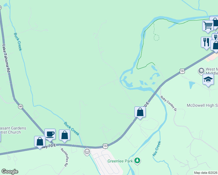 map of restaurants, bars, coffee shops, grocery stores, and more near 181 Hawkins Road in Marion