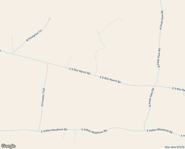 map of restaurants, bars, coffee shops, grocery stores, and more near East South Rim Ranch Road in Valle