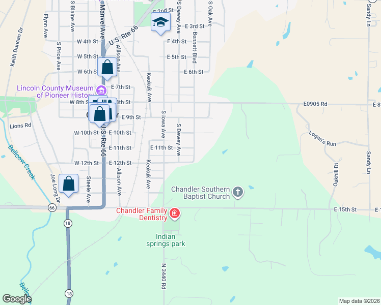 map of restaurants, bars, coffee shops, grocery stores, and more near 1130 Bennett Boulevard in Chandler