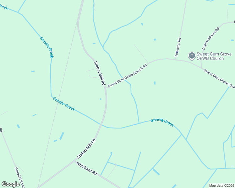 map of restaurants, bars, coffee shops, grocery stores, and more near 538 Sweet Gum Grove Church Road in Pitt