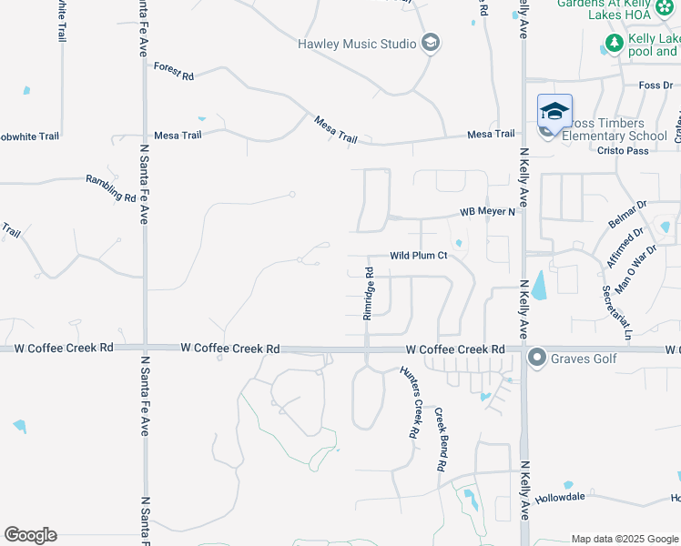 map of restaurants, bars, coffee shops, grocery stores, and more near 4317 Starwood Trail in Edmond