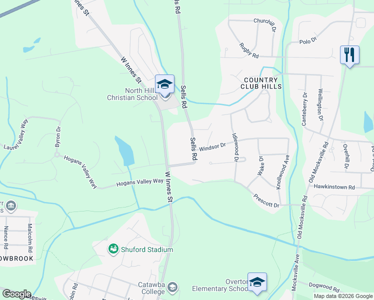 map of restaurants, bars, coffee shops, grocery stores, and more near 320 Sells Road in Salisbury