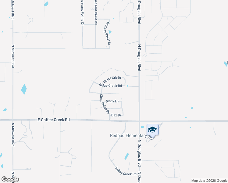 map of restaurants, bars, coffee shops, grocery stores, and more near 8116 Ridge Creek Road in Edmond