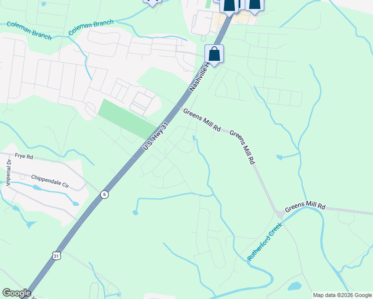 map of restaurants, bars, coffee shops, grocery stores, and more near 2372 Nashville Highway in Columbia