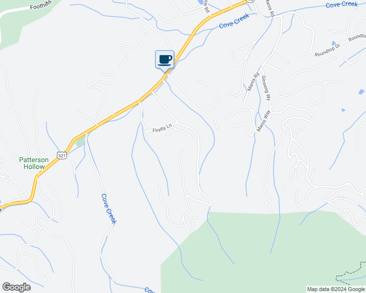 map of restaurants, bars, coffee shops, grocery stores, and more near 3202 Grouse Ridge Lane in Sevierville