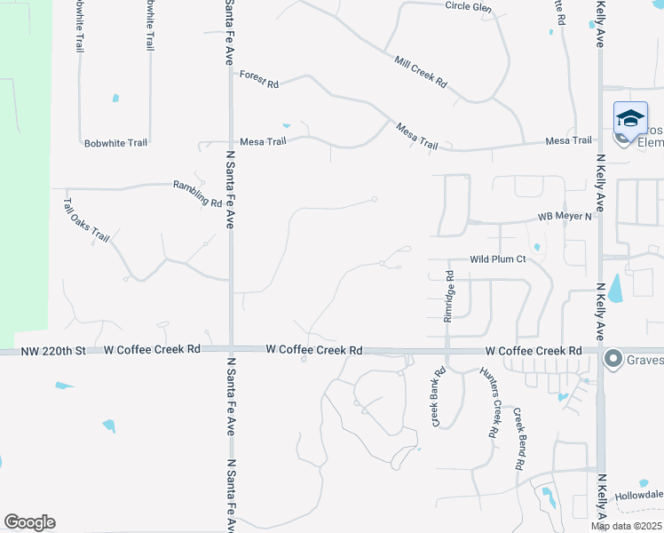 map of restaurants, bars, coffee shops, grocery stores, and more near 4305 Rock Canyon Road in Edmond