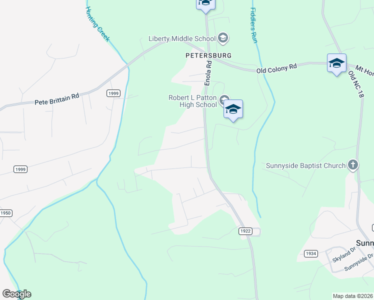 map of restaurants, bars, coffee shops, grocery stores, and more near 111 Stamey Avenue in Morganton
