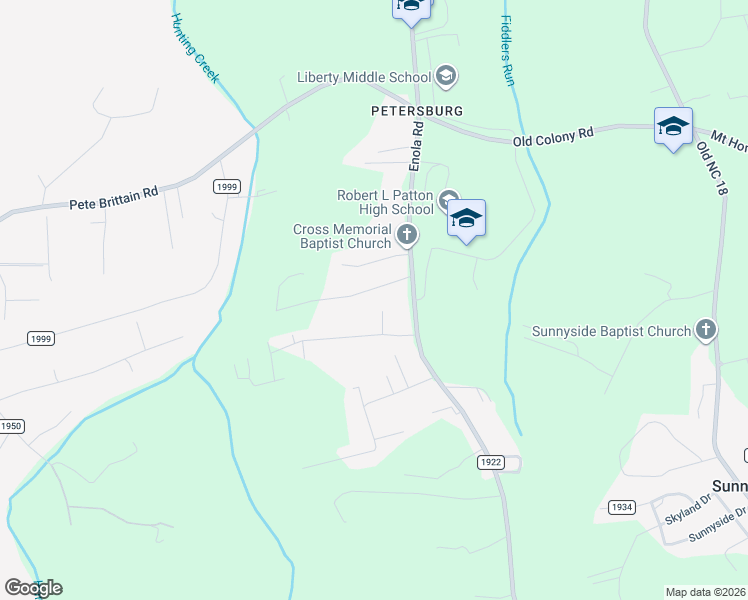 map of restaurants, bars, coffee shops, grocery stores, and more near 111 Stamey Avenue in Morganton