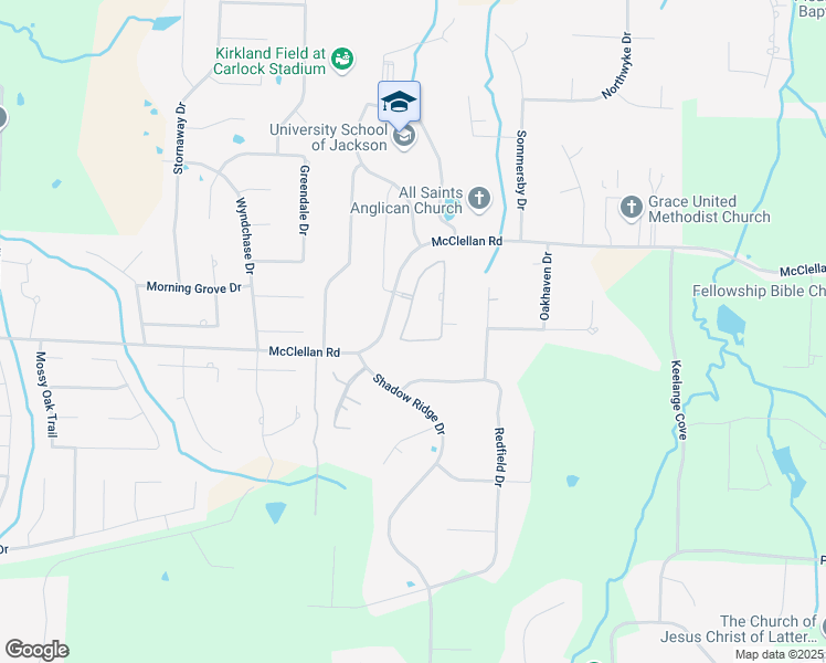 map of restaurants, bars, coffee shops, grocery stores, and more near 27 Princeton Place in Jackson