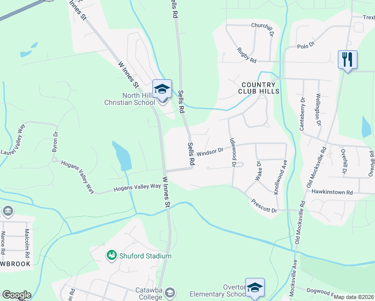 map of restaurants, bars, coffee shops, grocery stores, and more near 320 Sells Road in Salisbury