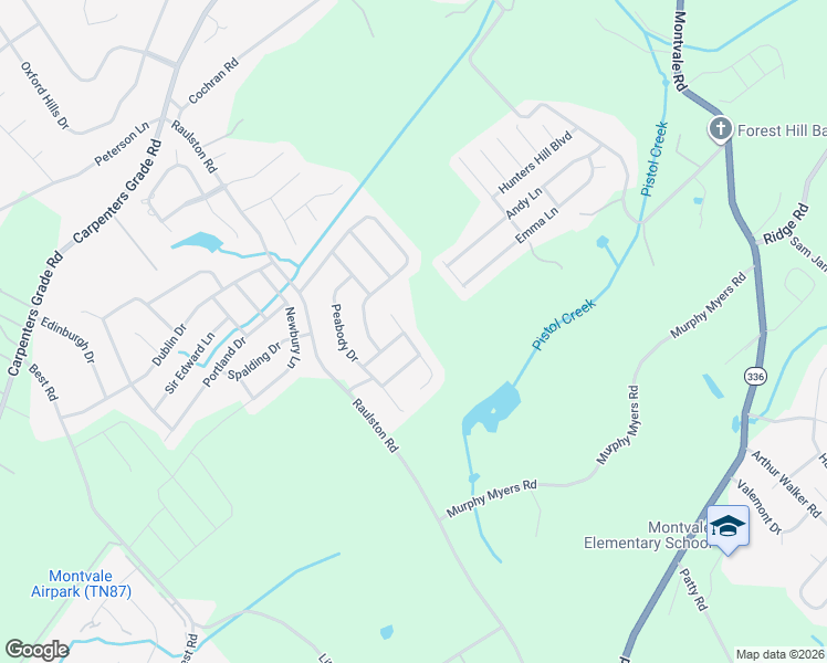 map of restaurants, bars, coffee shops, grocery stores, and more near 1522 Cavalier Drive in Maryville