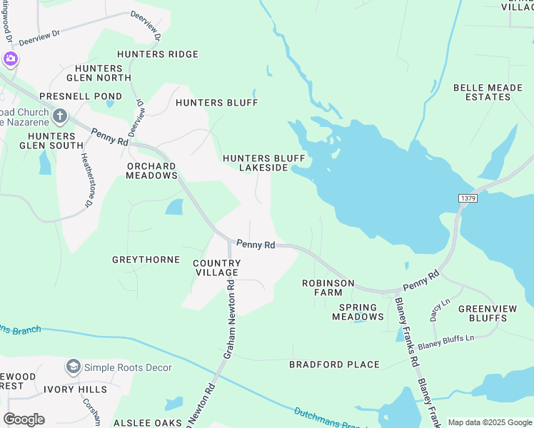 map of restaurants, bars, coffee shops, grocery stores, and more near 2901 Hunters Bluff Drive in Raleigh