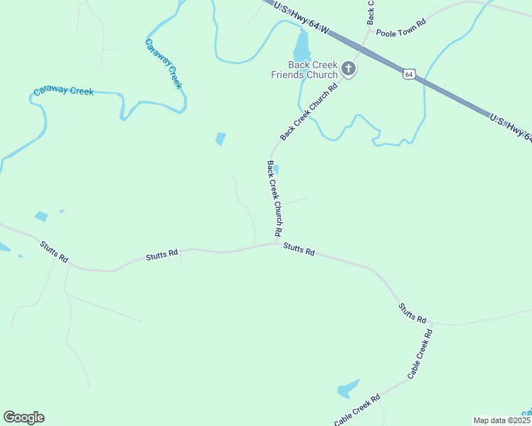map of restaurants, bars, coffee shops, grocery stores, and more near 448 Back Creek Church Road in Asheboro