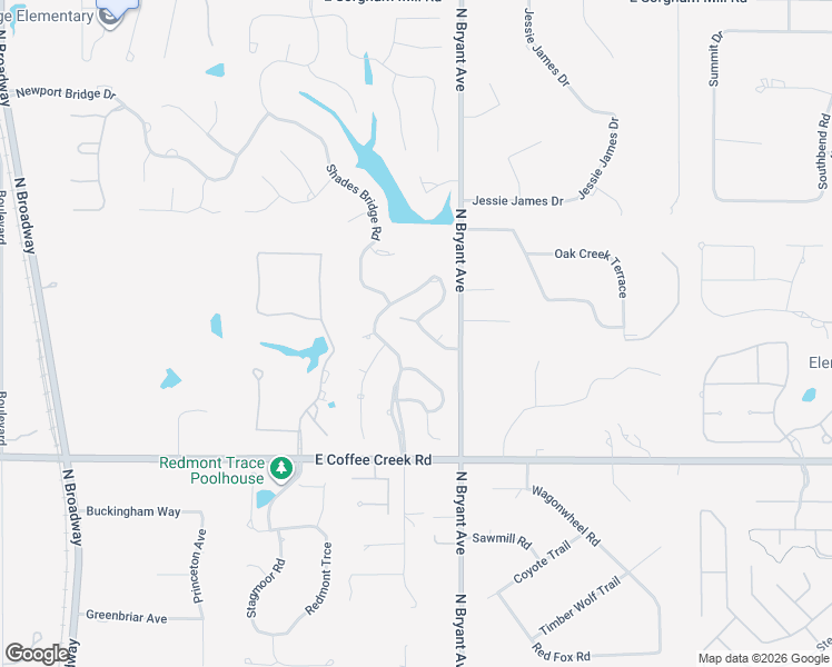 map of restaurants, bars, coffee shops, grocery stores, and more near 1316 Canyon Bridge Lane in Edmond