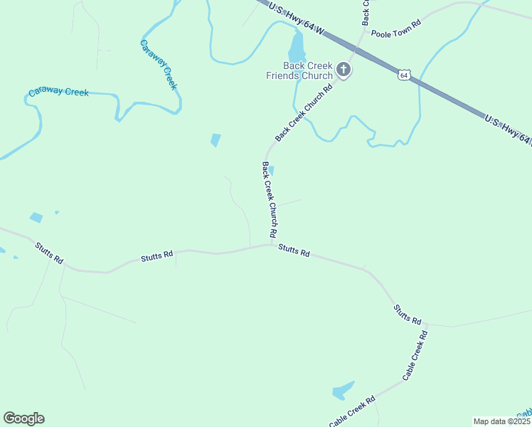 map of restaurants, bars, coffee shops, grocery stores, and more near 448 Back Creek Church Road in Asheboro