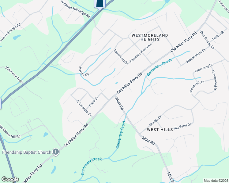 map of restaurants, bars, coffee shops, grocery stores, and more near 3027 Old Niles Ferry Road in Maryville