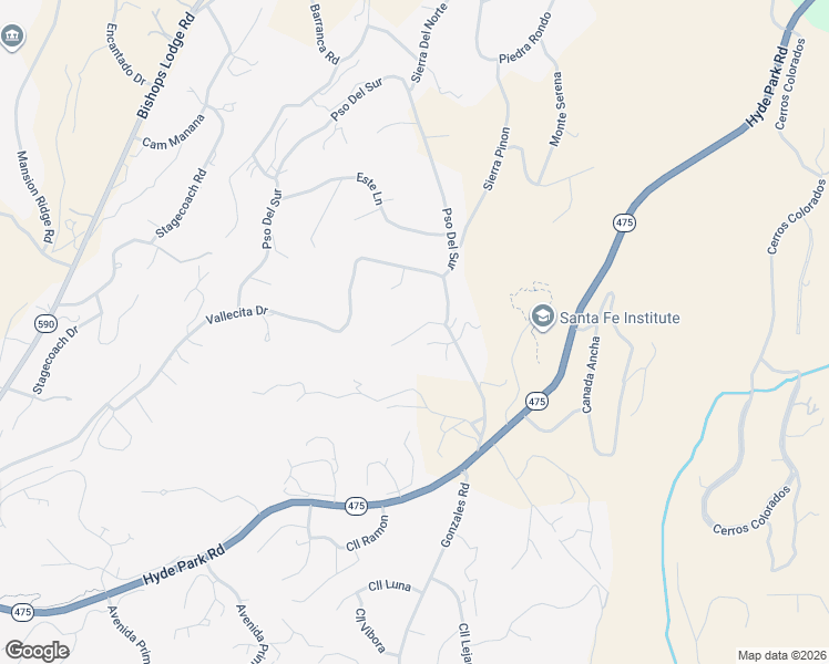 map of restaurants, bars, coffee shops, grocery stores, and more near 824 Gonzales Road in Santa Fe