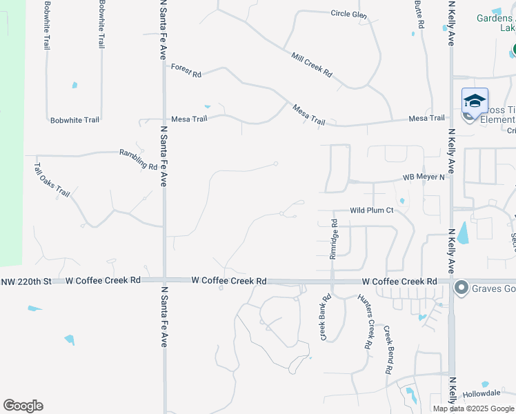 map of restaurants, bars, coffee shops, grocery stores, and more near 4305 Rock Canyon Road in Edmond